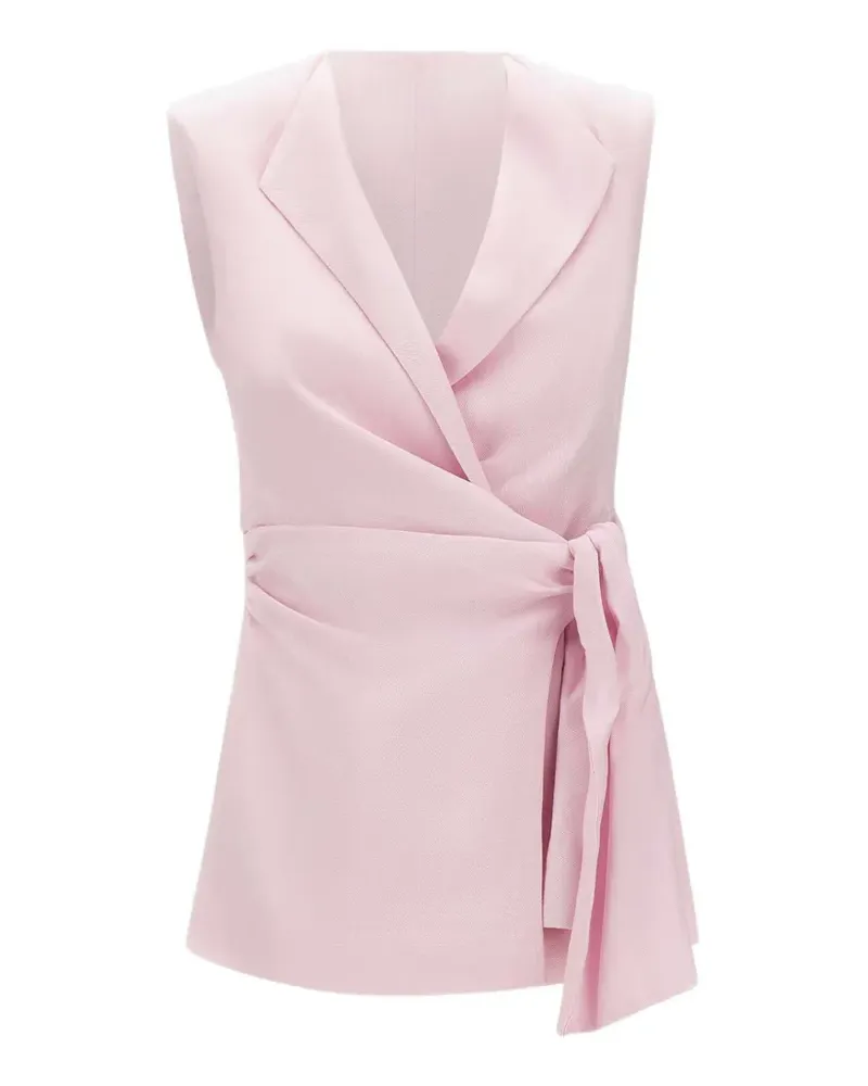 Faithfull The Brand Jagger notched lapel tie vest - Rosa Rosa