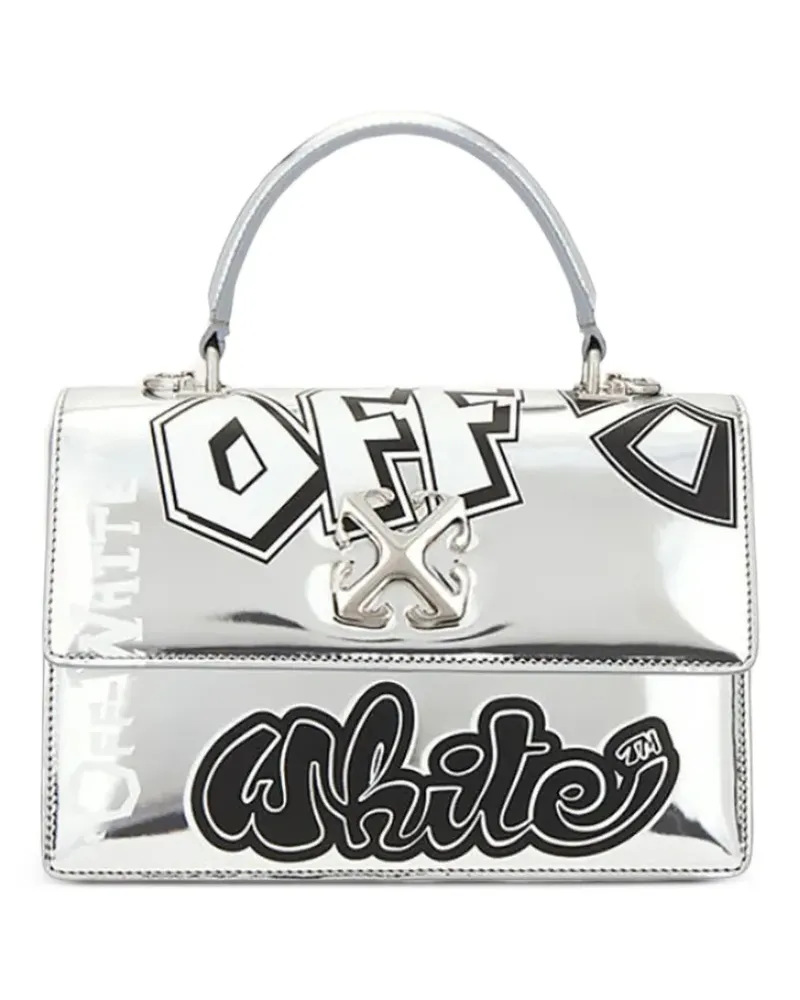 OFF-WHITE Jitney 1.4 Schultertasche - Silber Silber