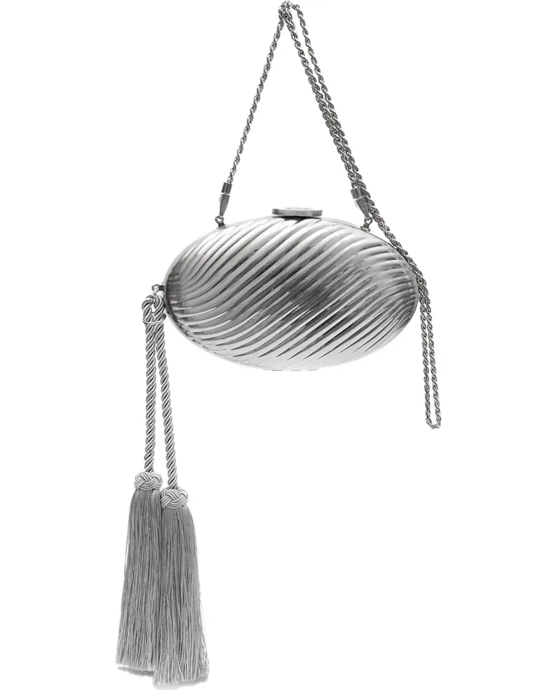 ISLA Ovale Clutch - Silber Silber