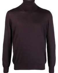 BARBA Klassischer Rollkragenpullover Violett