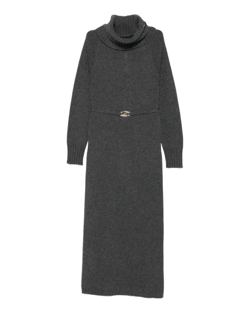 Twin-Set roll-neck maxi dress - Grau Grau