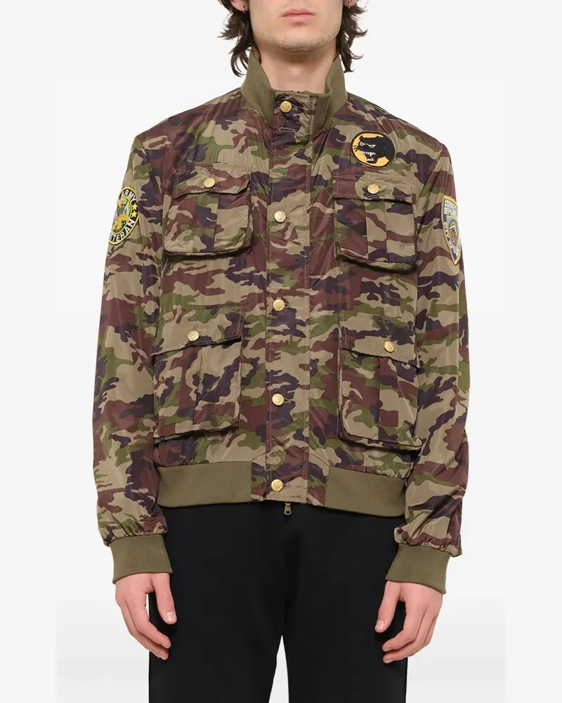 HISTORY REPEATS camouflage-print patch-detail jacket - Grün Grün
