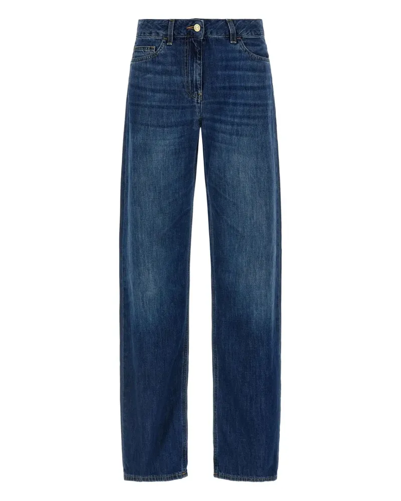 Elisabetta Franchi Jeans mit Logo-Schild - Blau Blau