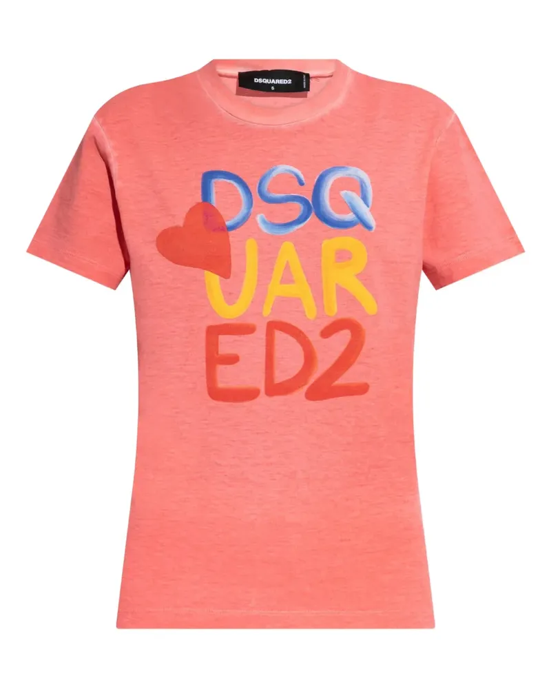 Dsquared2 T-Shirt aus Baumwolle - Rosa Rosa