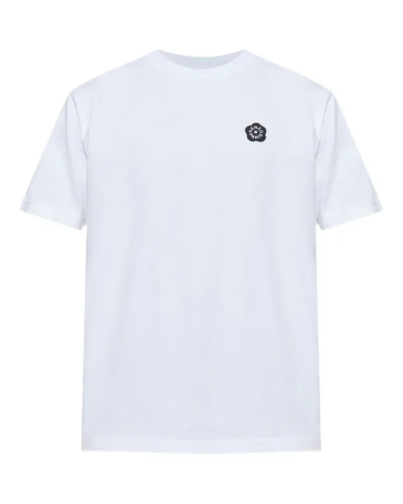 Kenzo T-Shirt mit Logo-Stickerei - Weiß Weiß