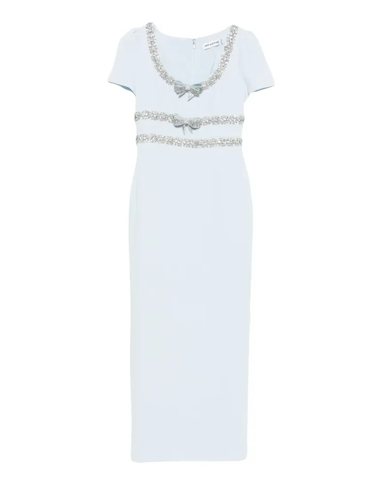 Self-Portrait embellished maxi dress - Blau Blau