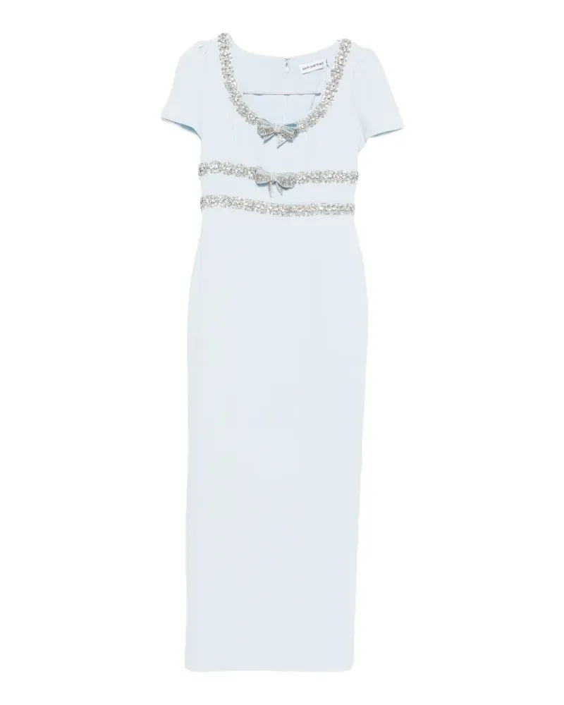 Self-Portrait embellished maxi dress - Blau Blau