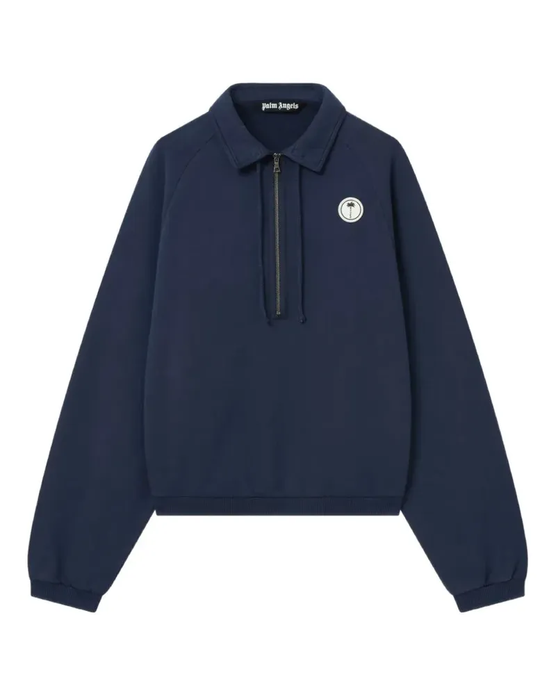 Palm Angels Poloshirt mit Logo-Patch - Blau Blau