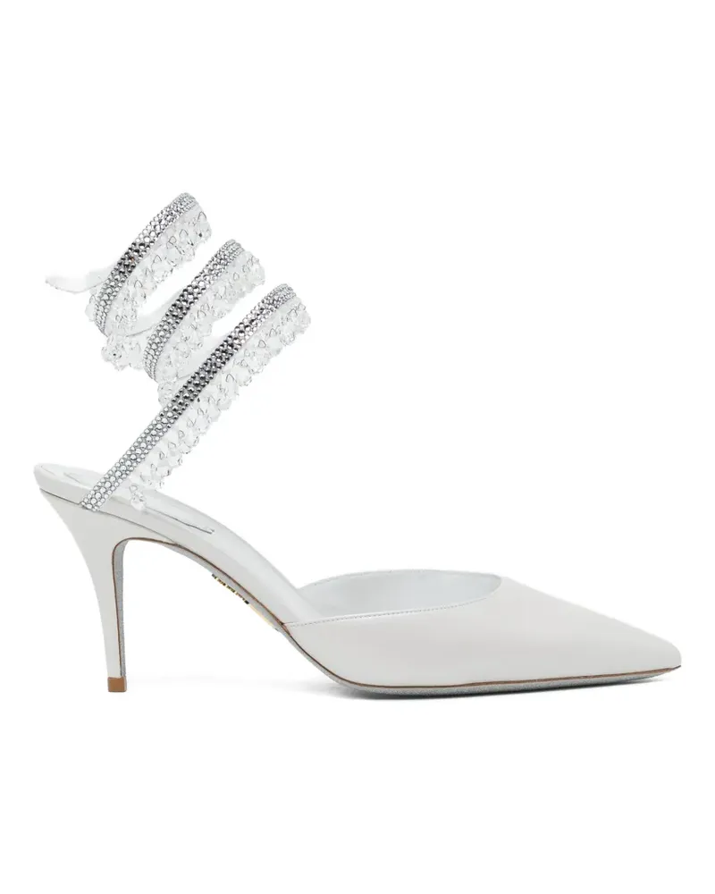 René Caovilla 80mm crystal-embellished pumps - Grau Grau