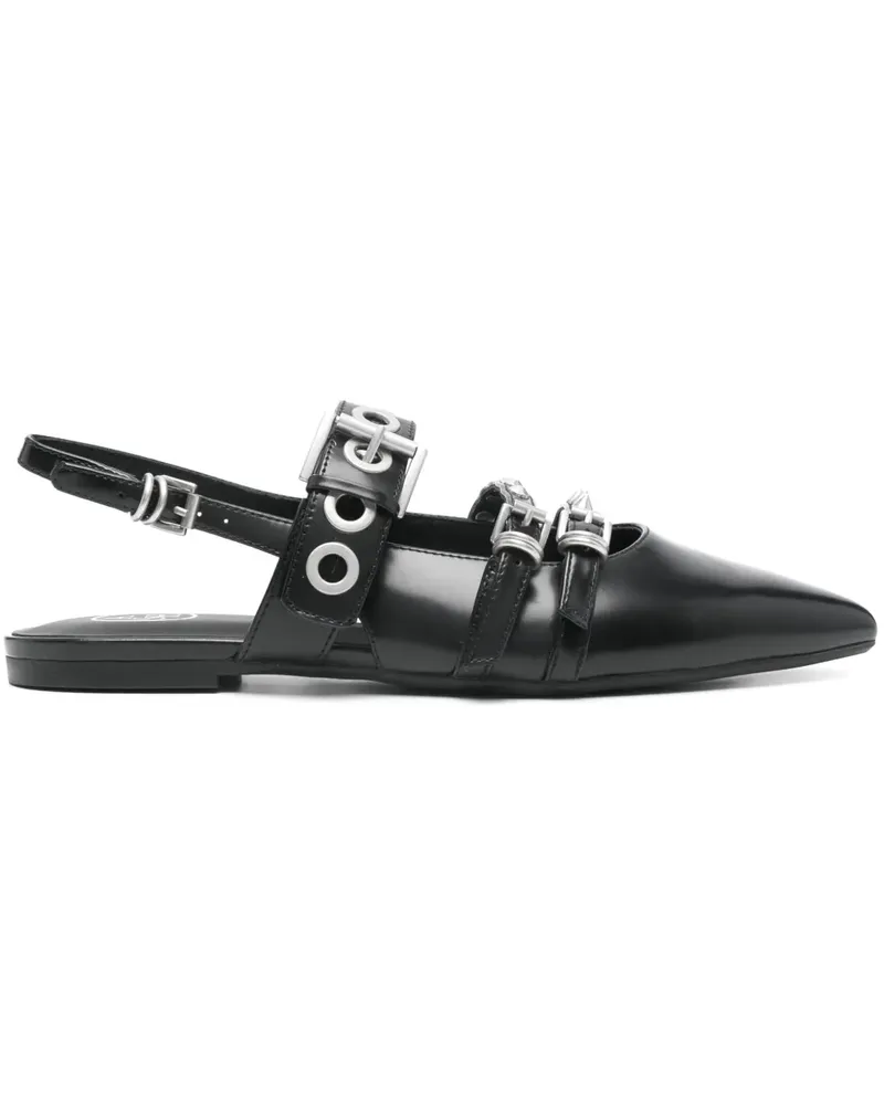 ash Flache Blondie Sandalen - Schwarz Schwarz
