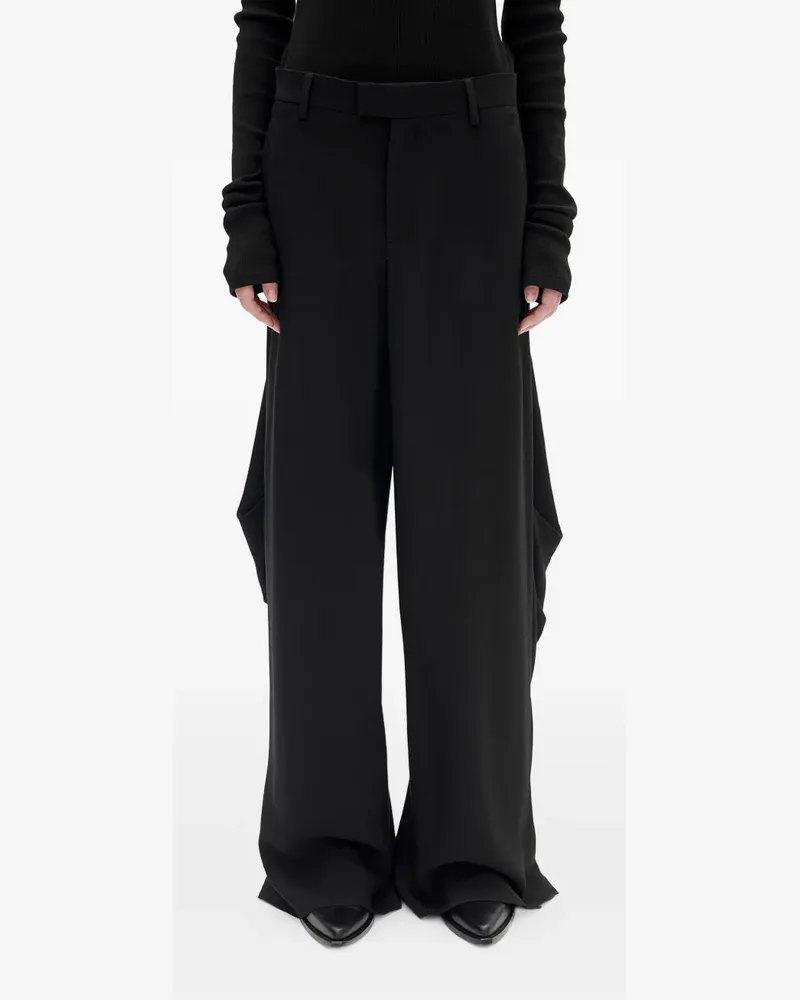 Ann Demeulemeester Drapierte Hose - Schwarz Schwarz