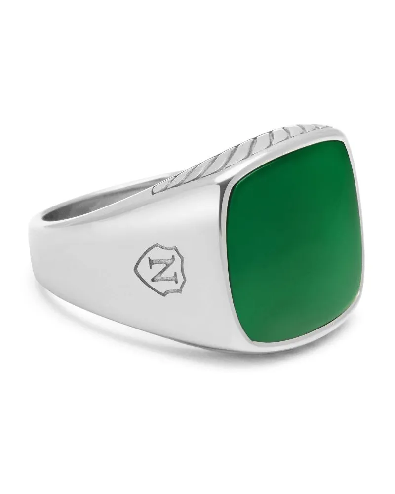 Nialaya Jade Ring aus Edelstahl - Silber Silber