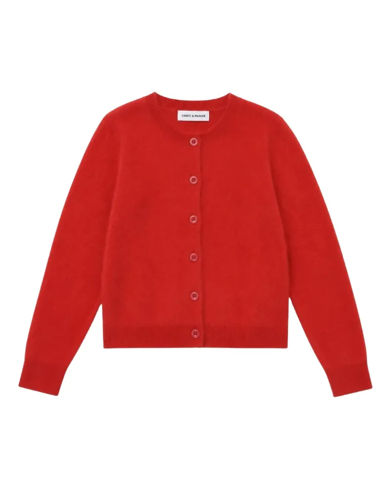 Chinti & Parker Cardigan mit gebürstetem Finish - Rot Rot