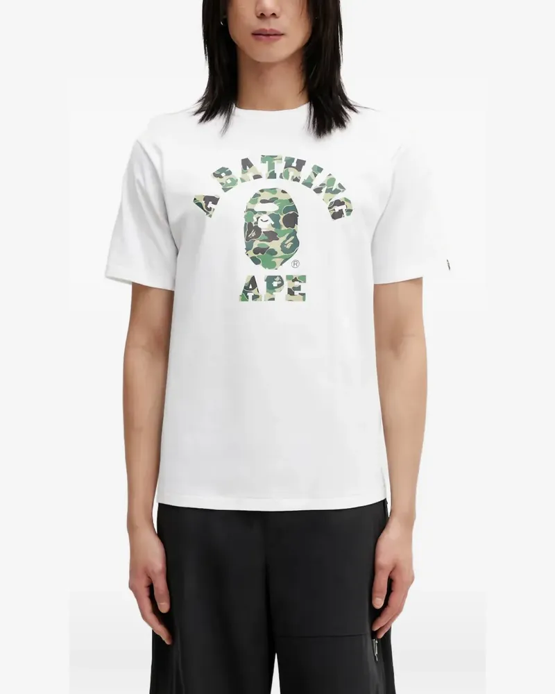 BAPE T-Shirt mit Logo-Print - Weiß Weiß