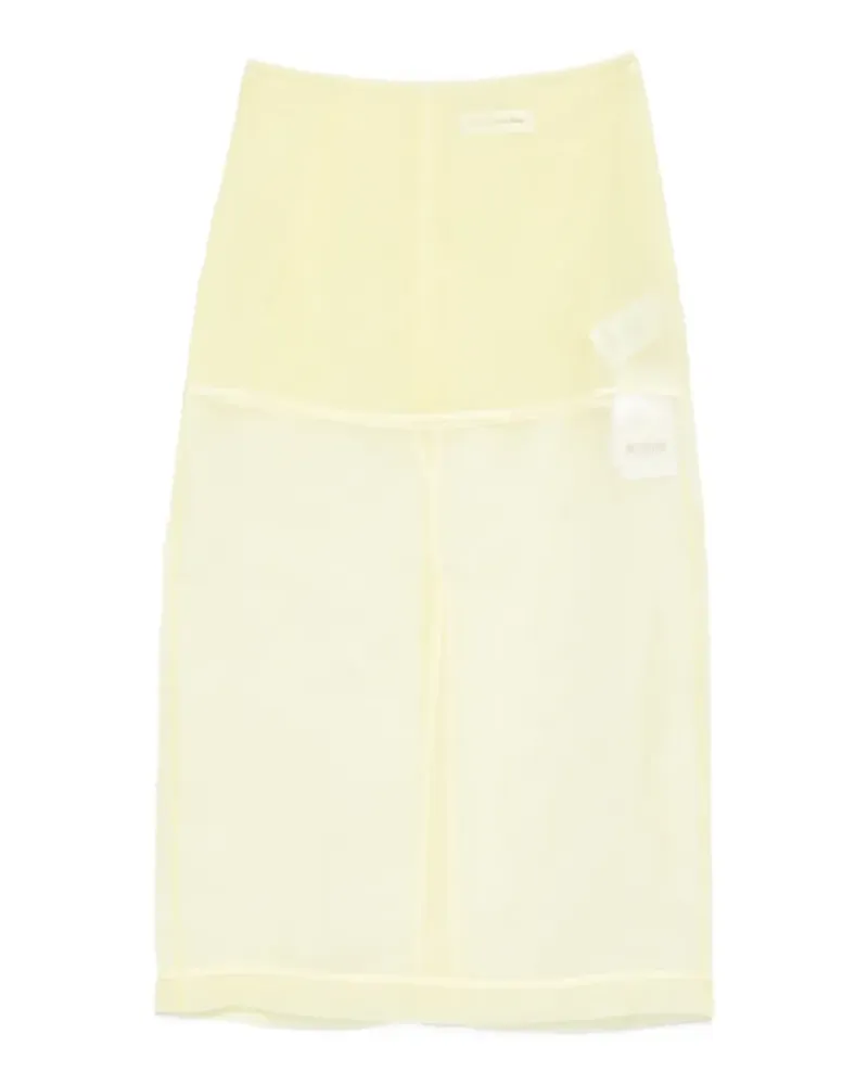 FRANKIE Shop sheer panelled midi skirt - Gelb Gelb