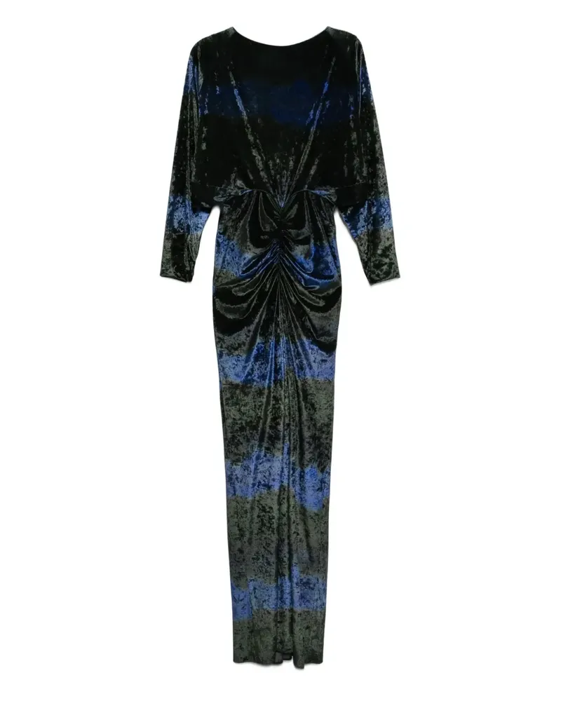 Amsale Langärmeliges Abendkleid mit Ombré-Effekt - Blau Blau