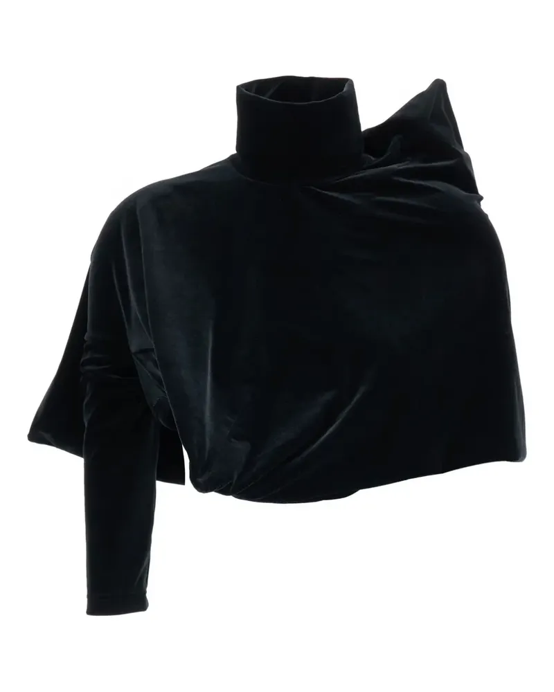 Junya Watanabe asymmetric high-neck top - Schwarz Schwarz