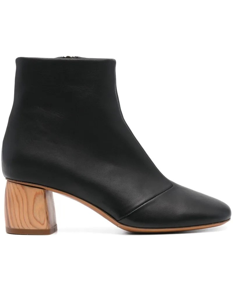 forte_forte Stiefeletten aus Leder - Schwarz Schwarz