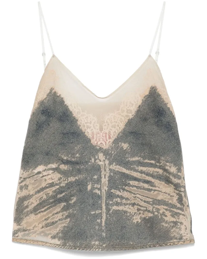 Diesel Jeans-Tanktop im Distressed-Look - Blau Blau