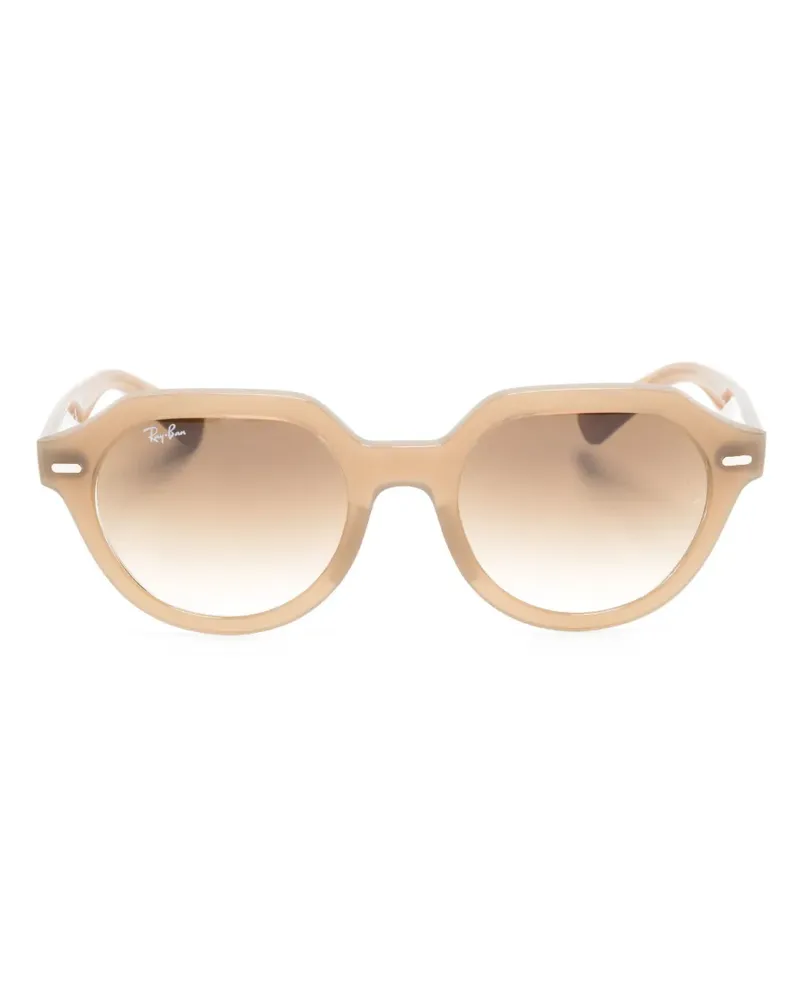 Ray Ban Sonnenbrille mit rundem Gestell - Nude Nude