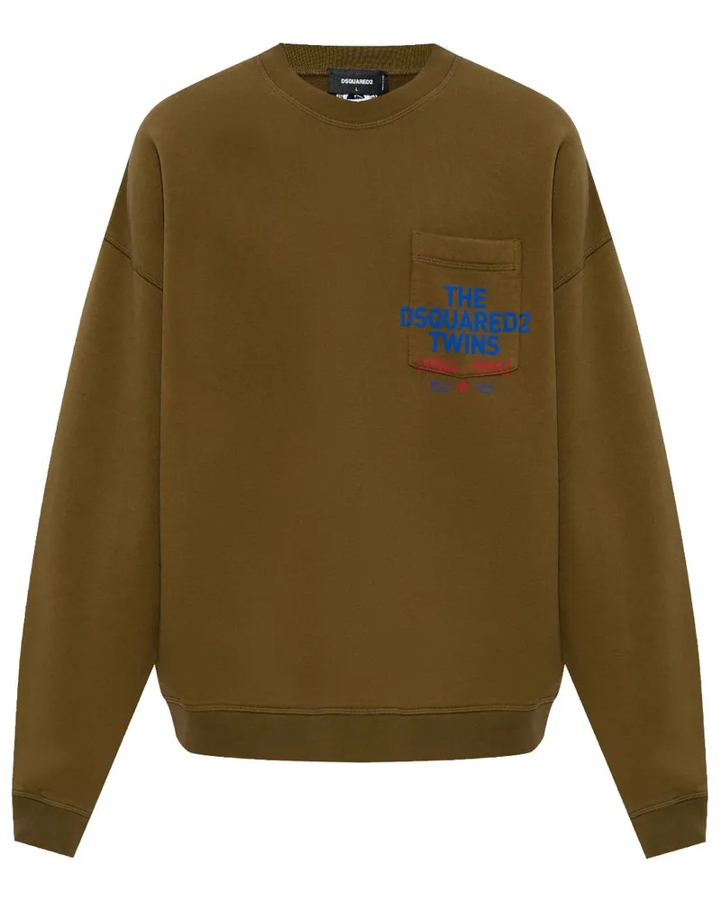 Dsquared2 Sweatshirt mit Logo-Print - Grün Grün