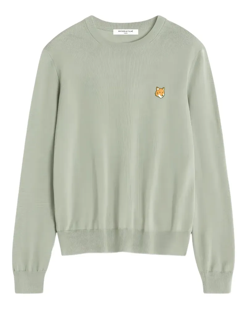Kitsuné Pullover mit Fuchskopf - Grün Grün