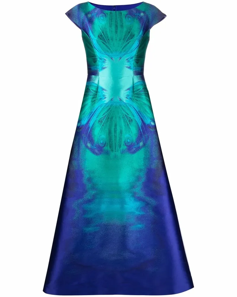 Alberta Ferretti Robe mit Schmetterling-Print - Blau Blau