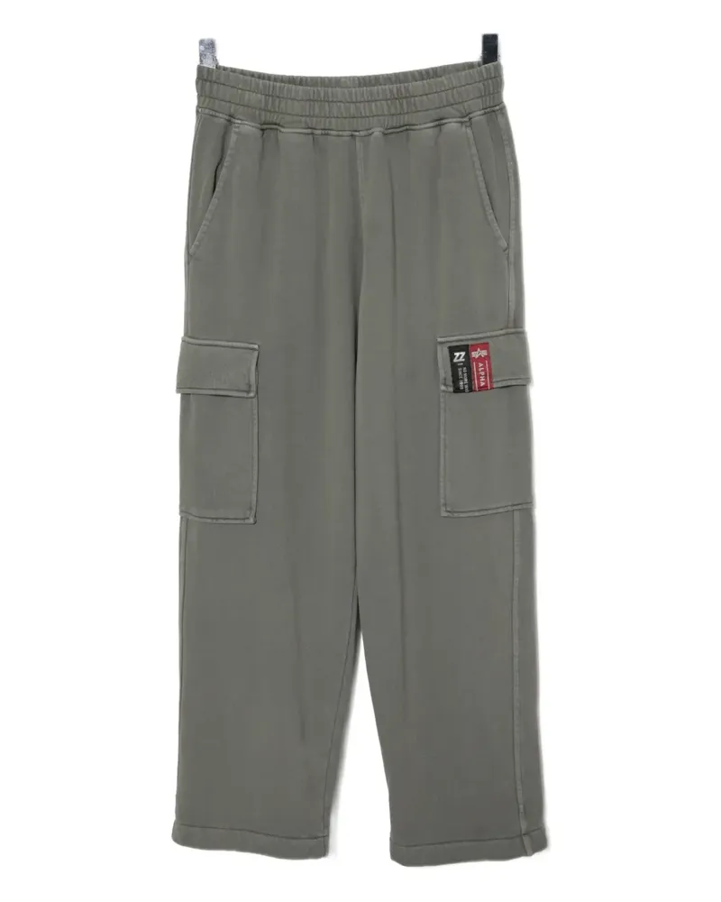 Izzue Hose mit Logo-Patch - Grün Grün