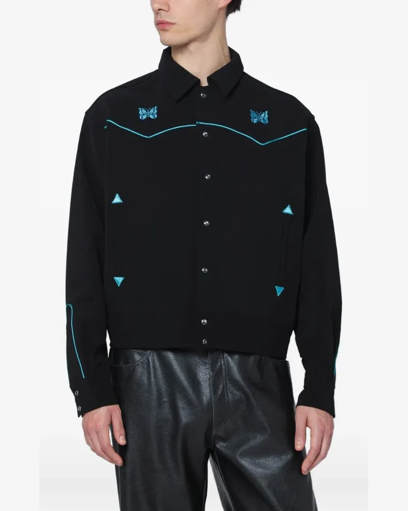 NEEDLES embroidered western-yoke jacket - Schwarz Schwarz