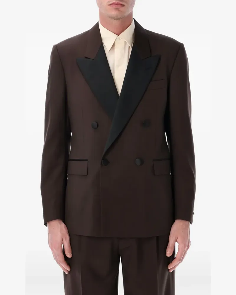 LARDINI double-breasted jacket - Braun Braun