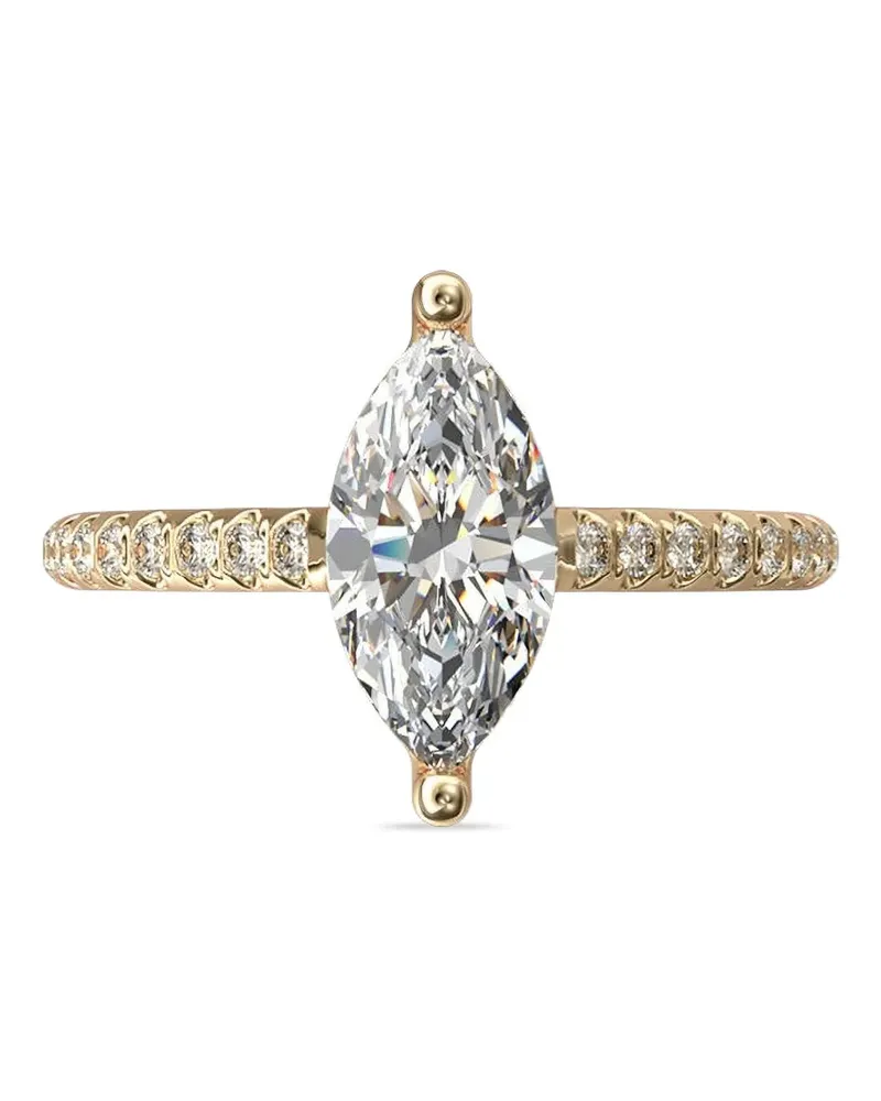 Loyal.e Paris Solitaire Absolue Diamantring mit Marquise-Schliff - Gold Gold