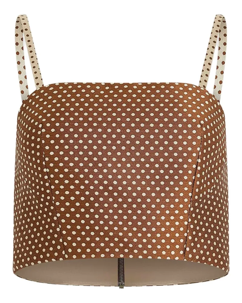 Rosie Assoulin Halfway There Oberteil mit Polka Dots - Braun Braun