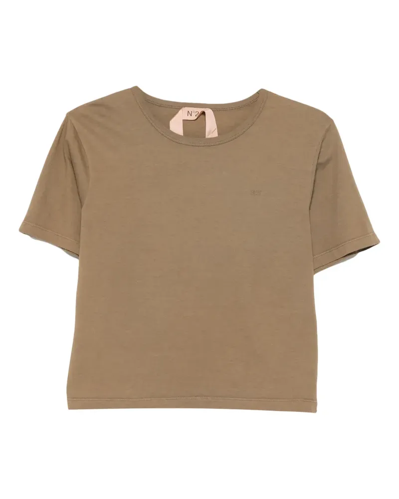 N° 21 logo-embroidered T-shirt - Braun Braun