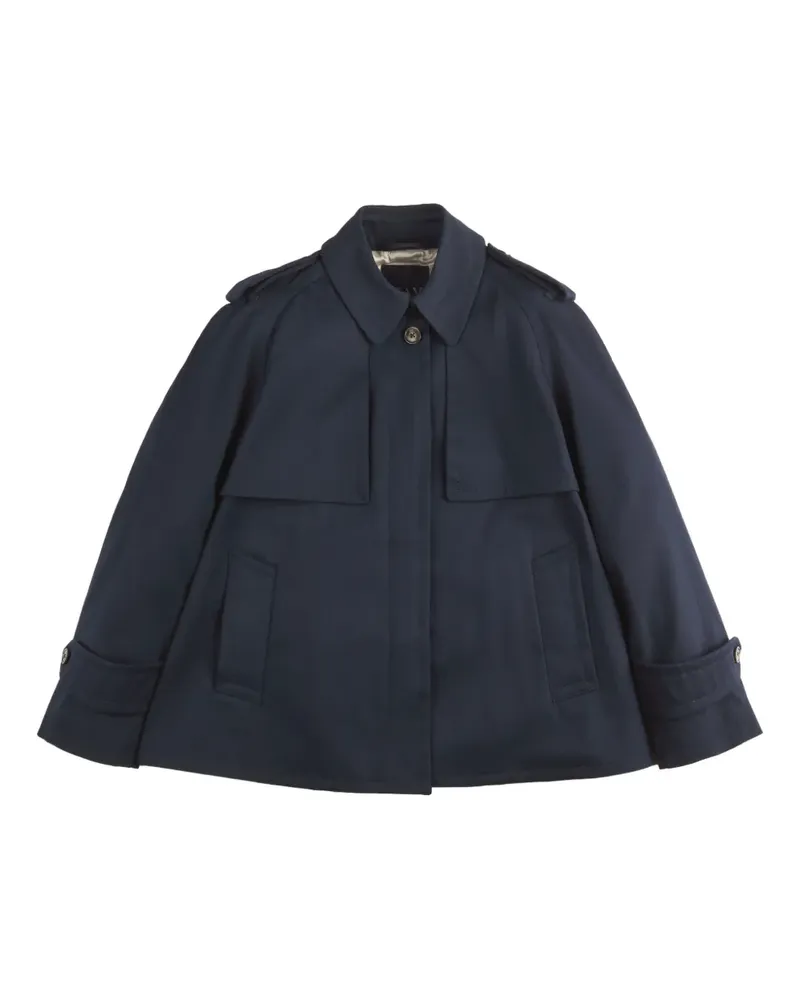 Fay Geknöpfte Jacke im Trench-Look - Blau Blau