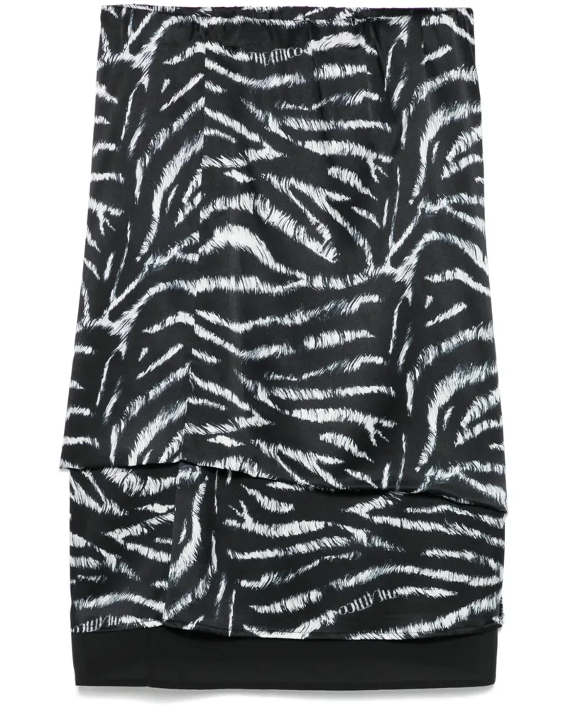 ATTICO Rock im Layering-Look - Schwarz Schwarz
