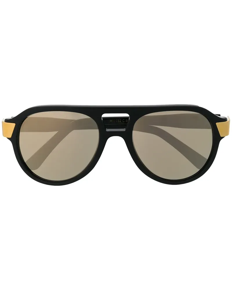 Cutler and Gross Sonnenbrille im Oversized-Look - Schwarz Schwarz