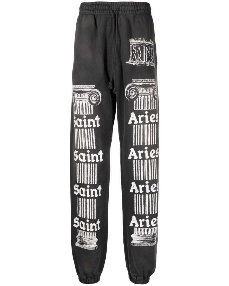 SAINT MXXXXXX Jogginghose mit Slogan-Print - Grau Grau