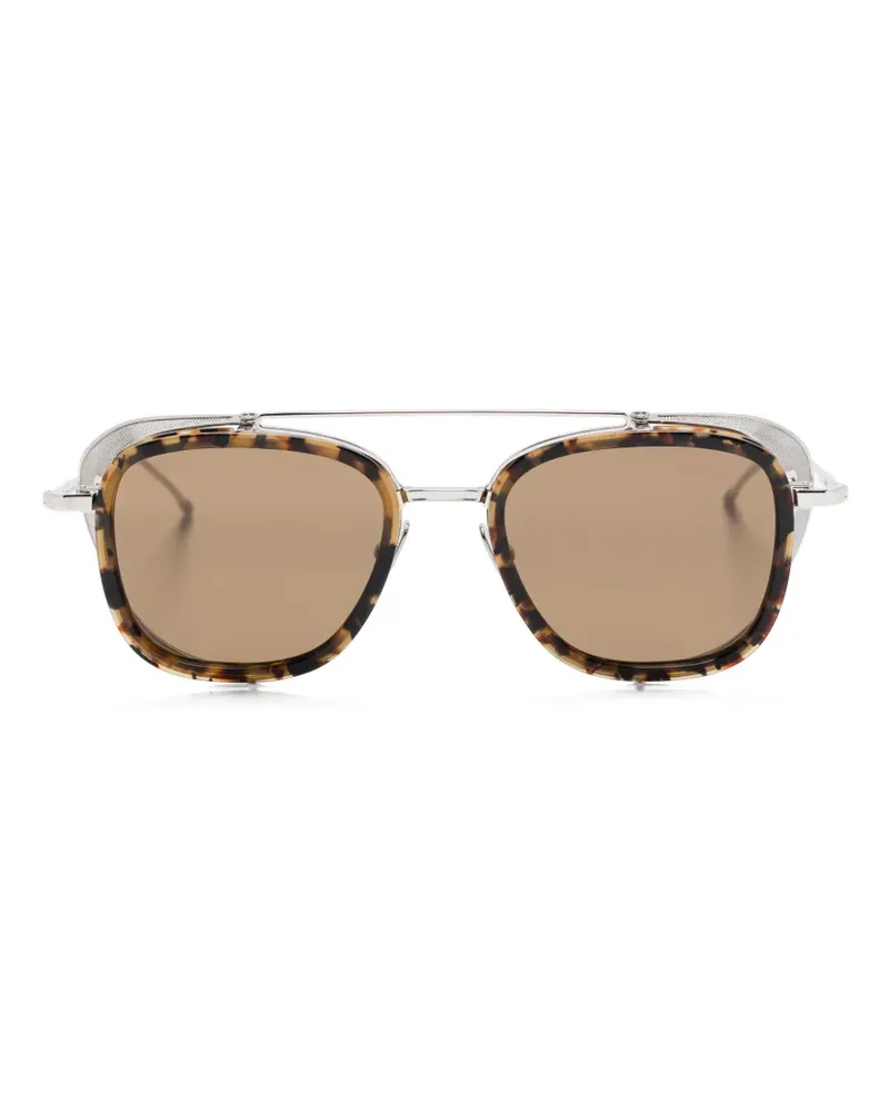 Thom Browne Sonnenbrille mit Seitenschutz - Silber Silber