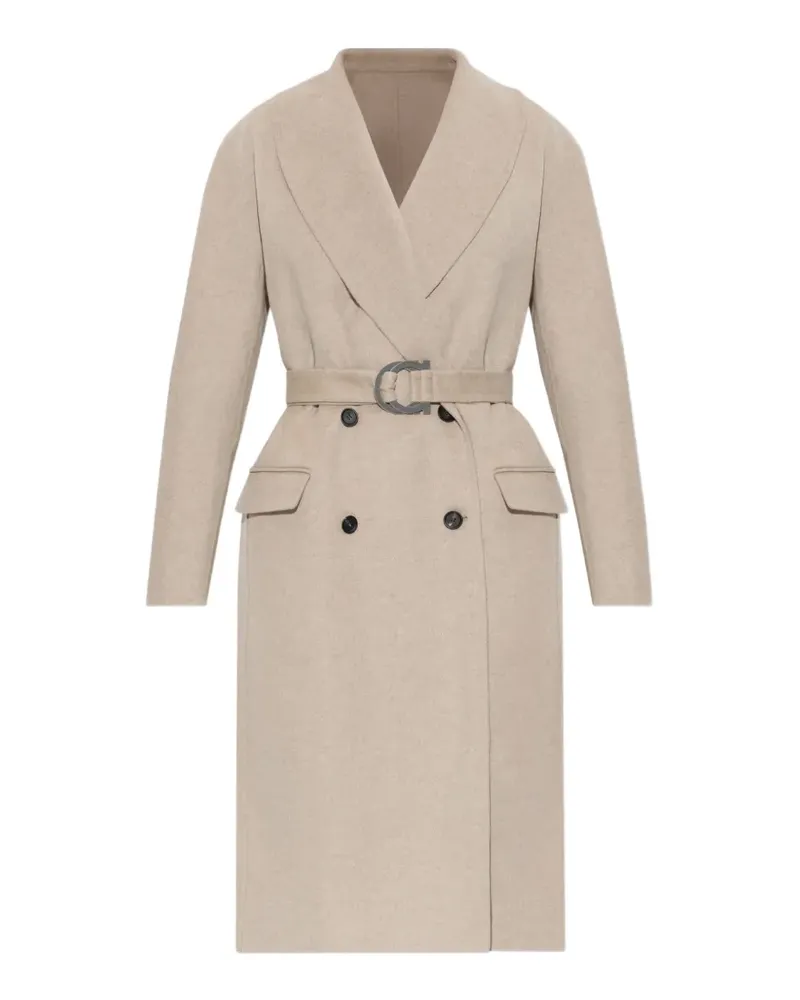 Ferragamo double-breasted coat - Nude Nude