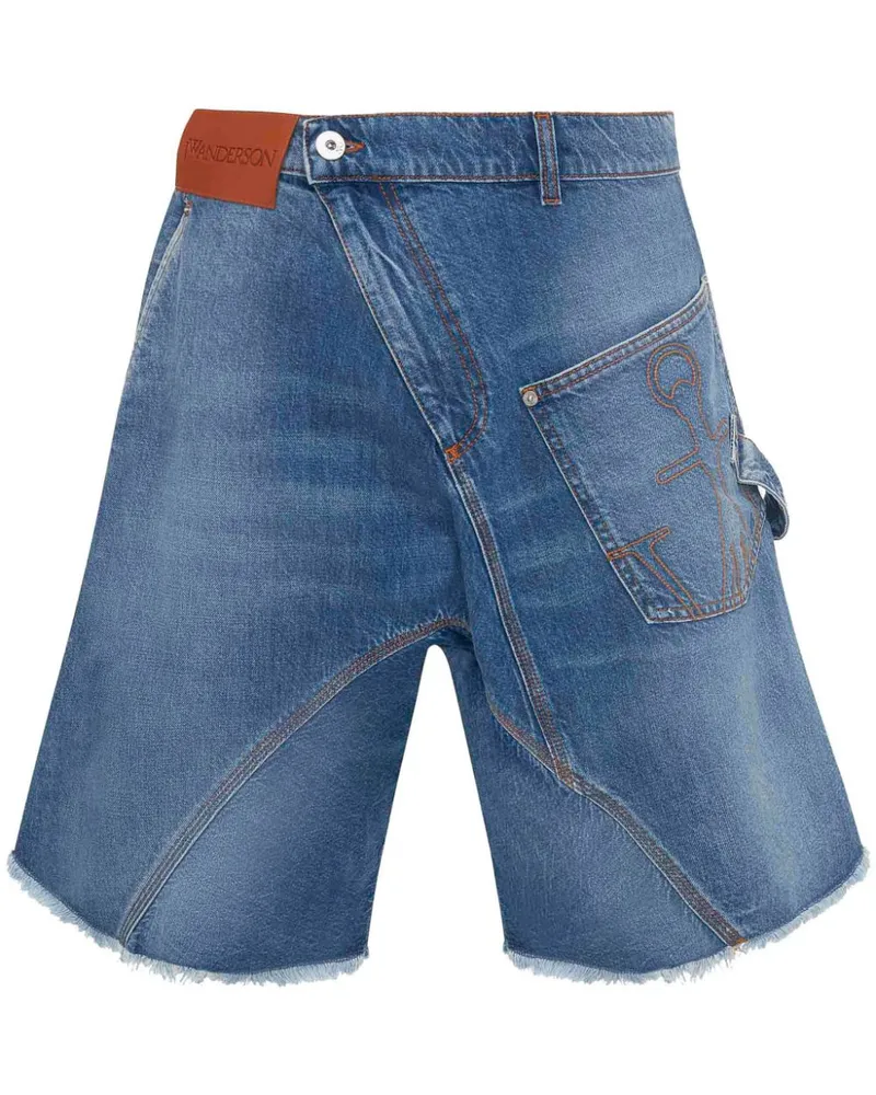 J.W.Anderson Jeans-Shorts mit verdrehtem Design Blau