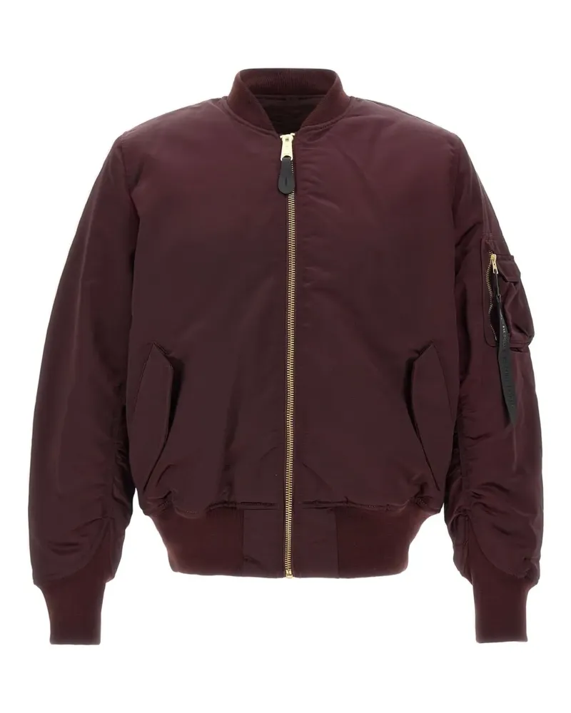 Alpha Industries MA-1 Base Flight Bomberjacke im Utility-Look - Rot Rot