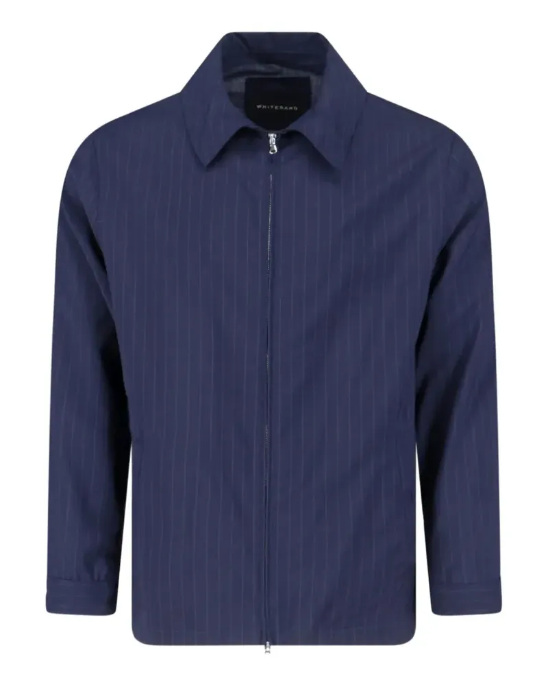 PLAN C pinstripe zip jacket - Blau Blau