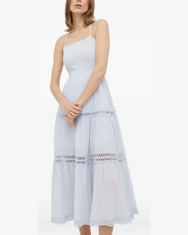 Guess Gestuftes Kleid mit Spitzensaum - Blau Blau