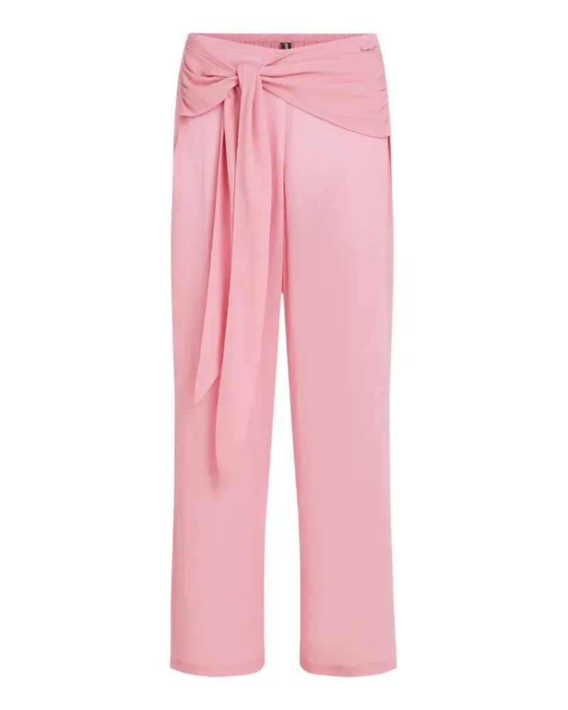 Karl Lagerfeld Signature waist-tie trousers - Rosa Rosa