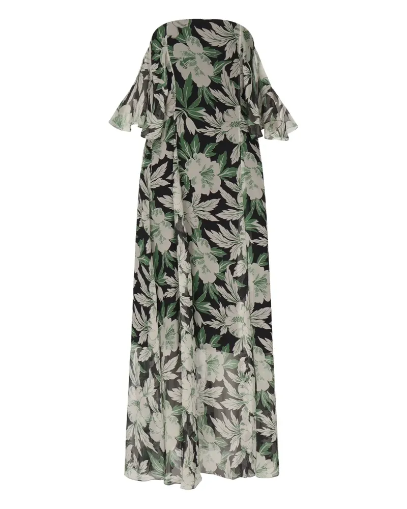 Loewe Maxikleid mit Blumen-Print - Grün Grün