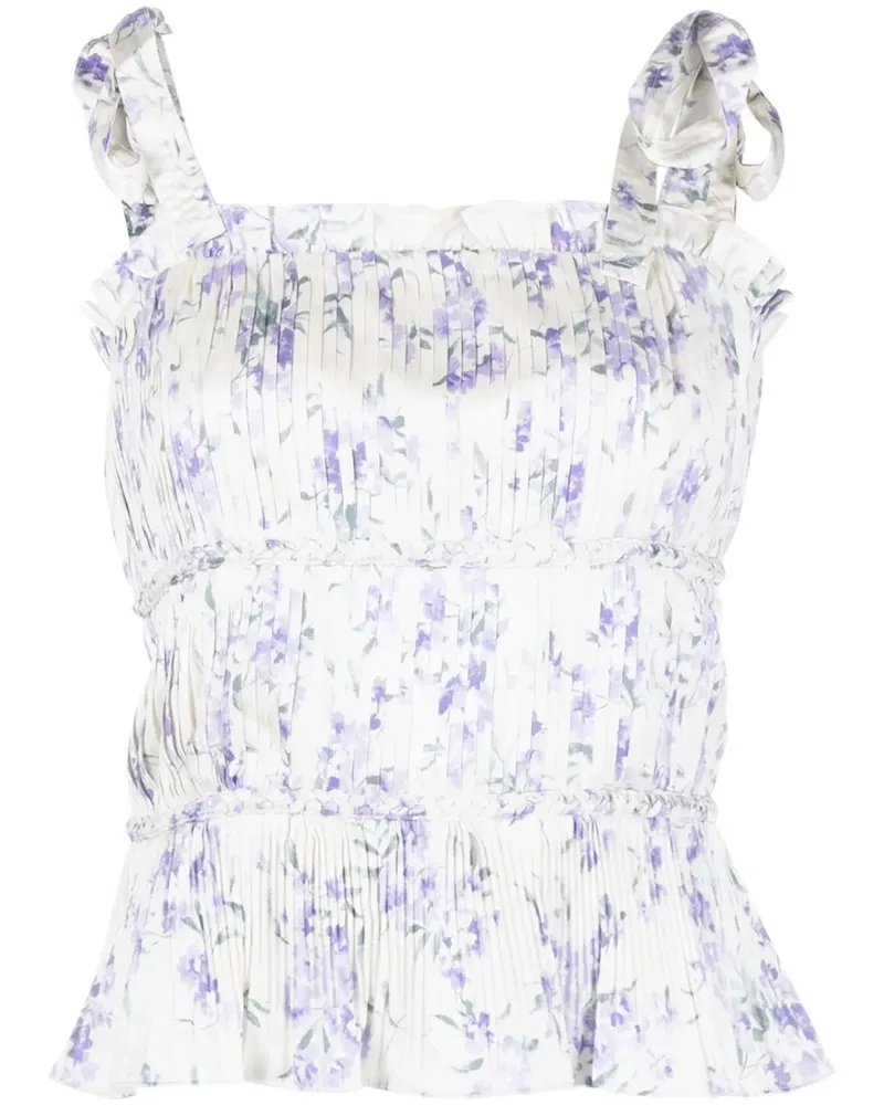 Ralph Lauren Top mit Blumen-Print - Nude Nude