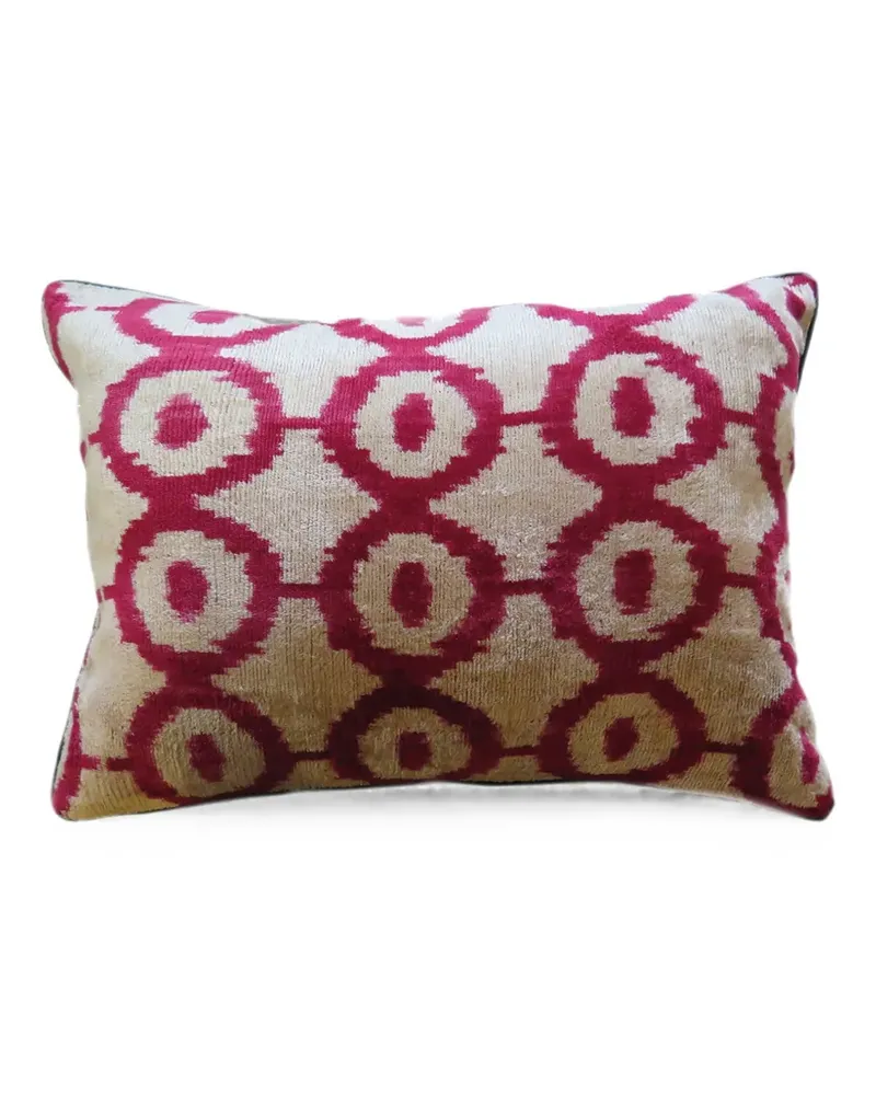 Les-Ottomans ikat-print cushion - Nude Nude