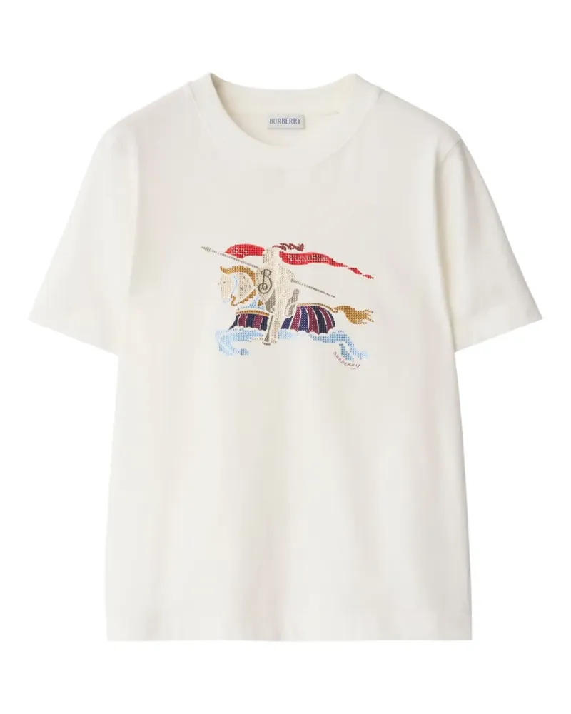 Burberry T-Shirt mit Kristallen - Weiß Weiß