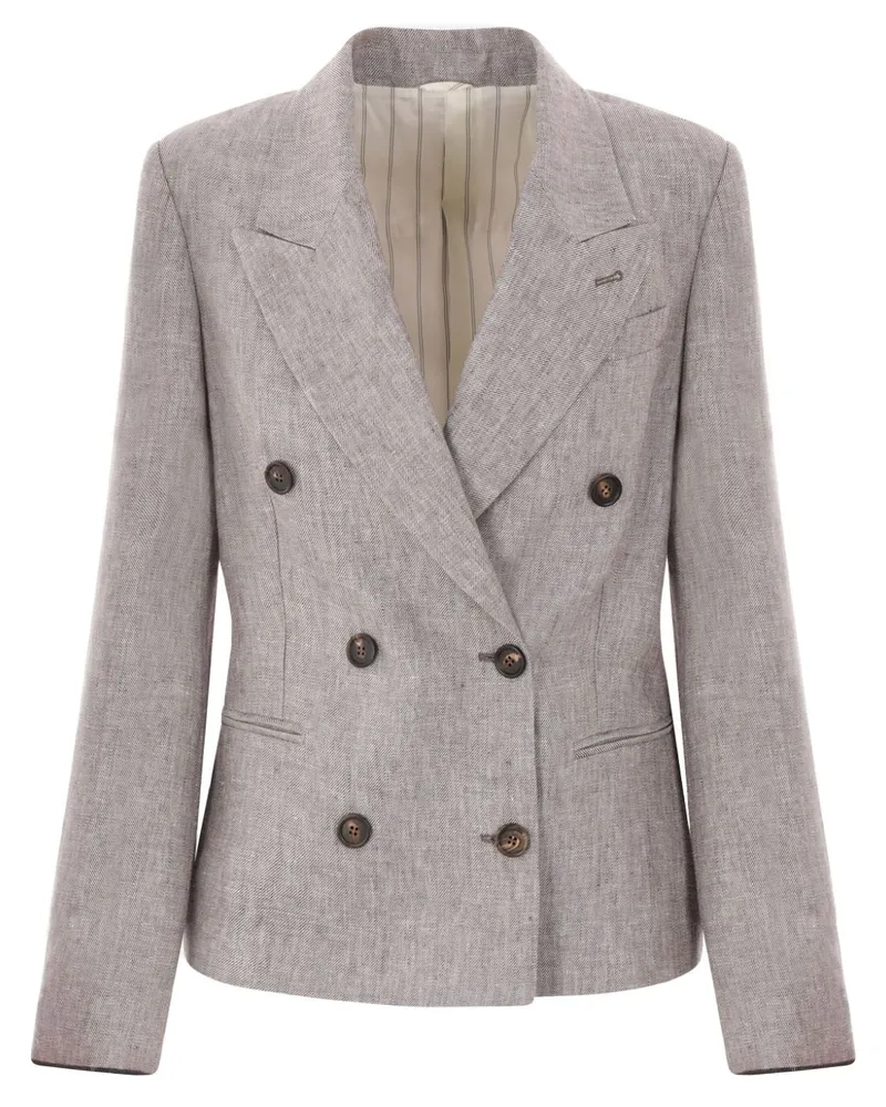 Brunello Cucinelli Doppelreihiger Blazer - Braun Braun