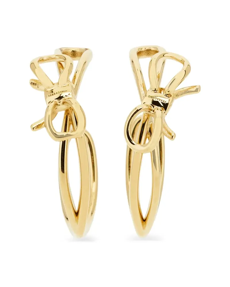 Ferragamo Creolen mit Schleife - Gold Gold